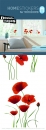 POPPIES Mohn rot Fenstersticker